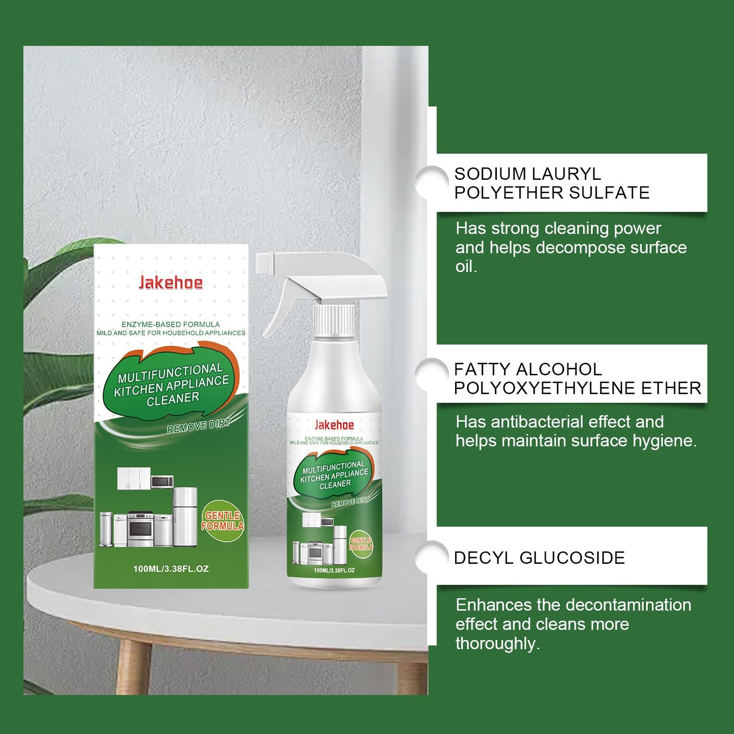 JAKEHOE Kitchen Appliance Cleaner Gentle