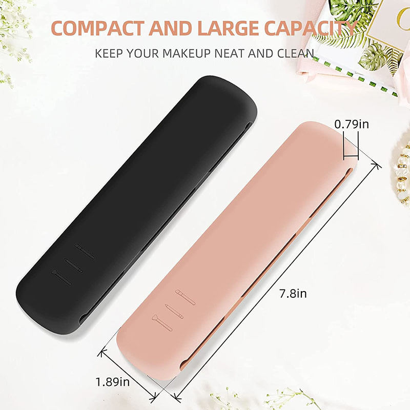 Silicone Makeup Brush Tool Storage Bag Magnetic Protective Cover