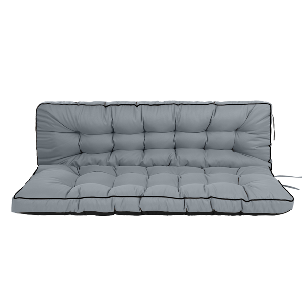 Outdoor Swing Cushions 70 Inch,Waterproof 4in Thick Porch Swing Cushion Replacement With Backrest And Ties,Comfortable 2-3 Seat Pation Swing Pad For Backyard,Garden,Lawn,Outdoor Furniture Light Grey