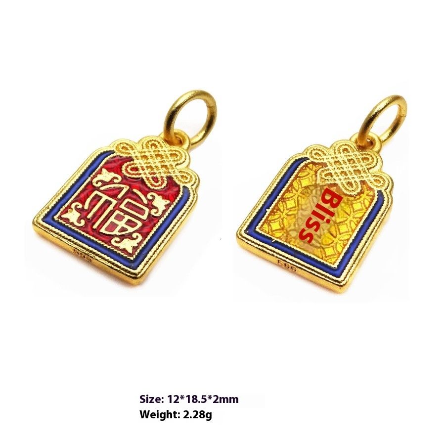 Alluvial Gold Enamel Pendant Bracelet Accessories