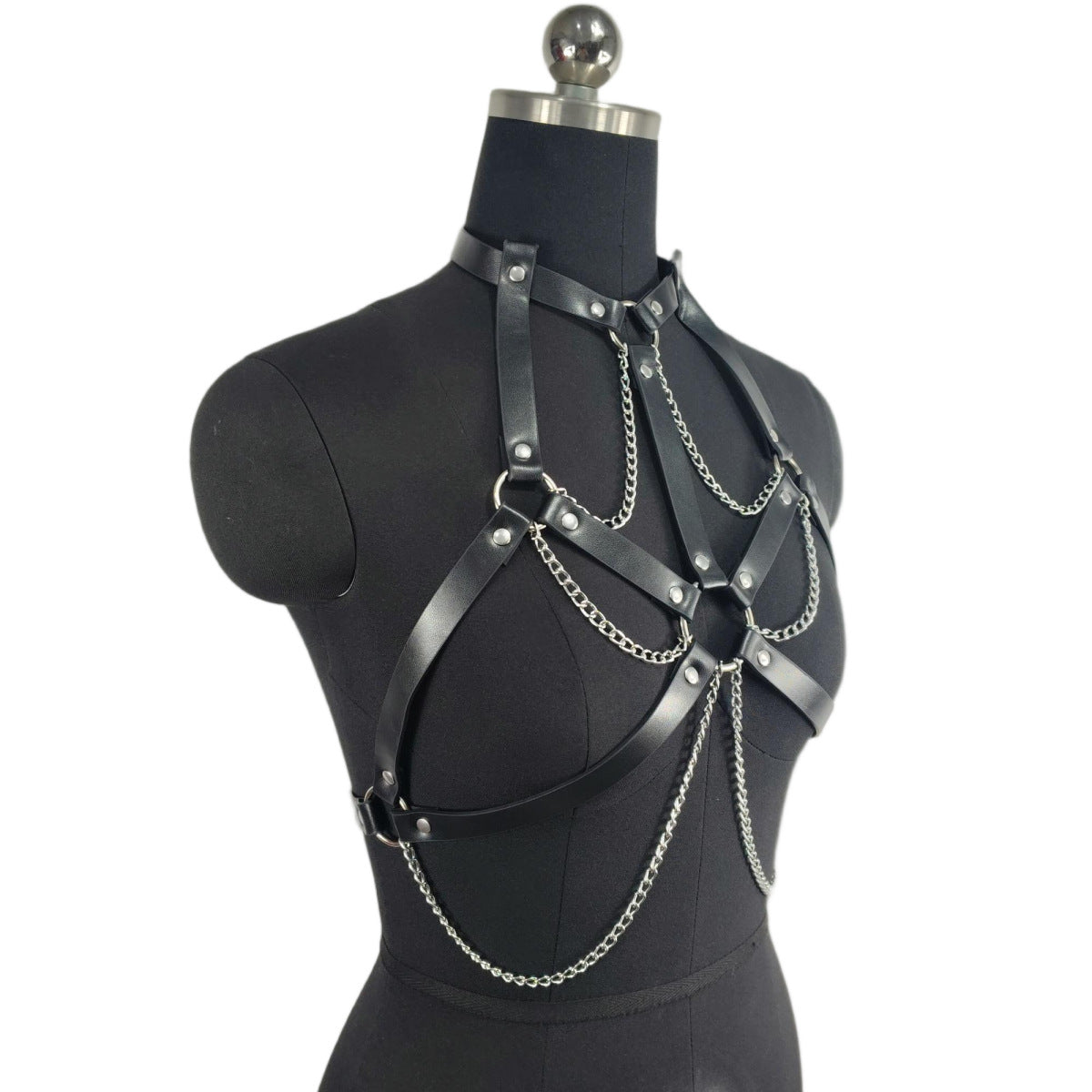 Women's Fashion Leather Strap With Chain Performance Costumes Accessories