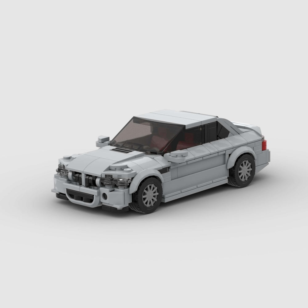 342PCS Silver Inspired Sports Car Building Blocks, Classic Coupe Vehicle Toy Kit For Kids And Adults, Collectible Retro Car Gift