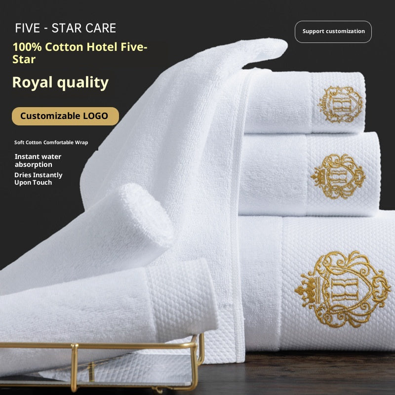 Five-star Hotel Towels And Bath Towels White Pure Cotton