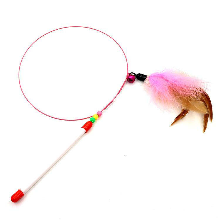 Bite-resistant Cat Teaser Wand With Bell, Feather Cat Toy, Self-amusing Pet Toy For Relieving Boredom