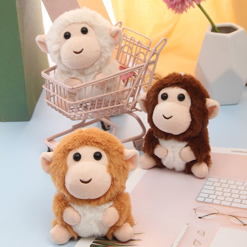 Cute Cartoon Monkey Doll Plush Toy Pendant Key Chain Accessories