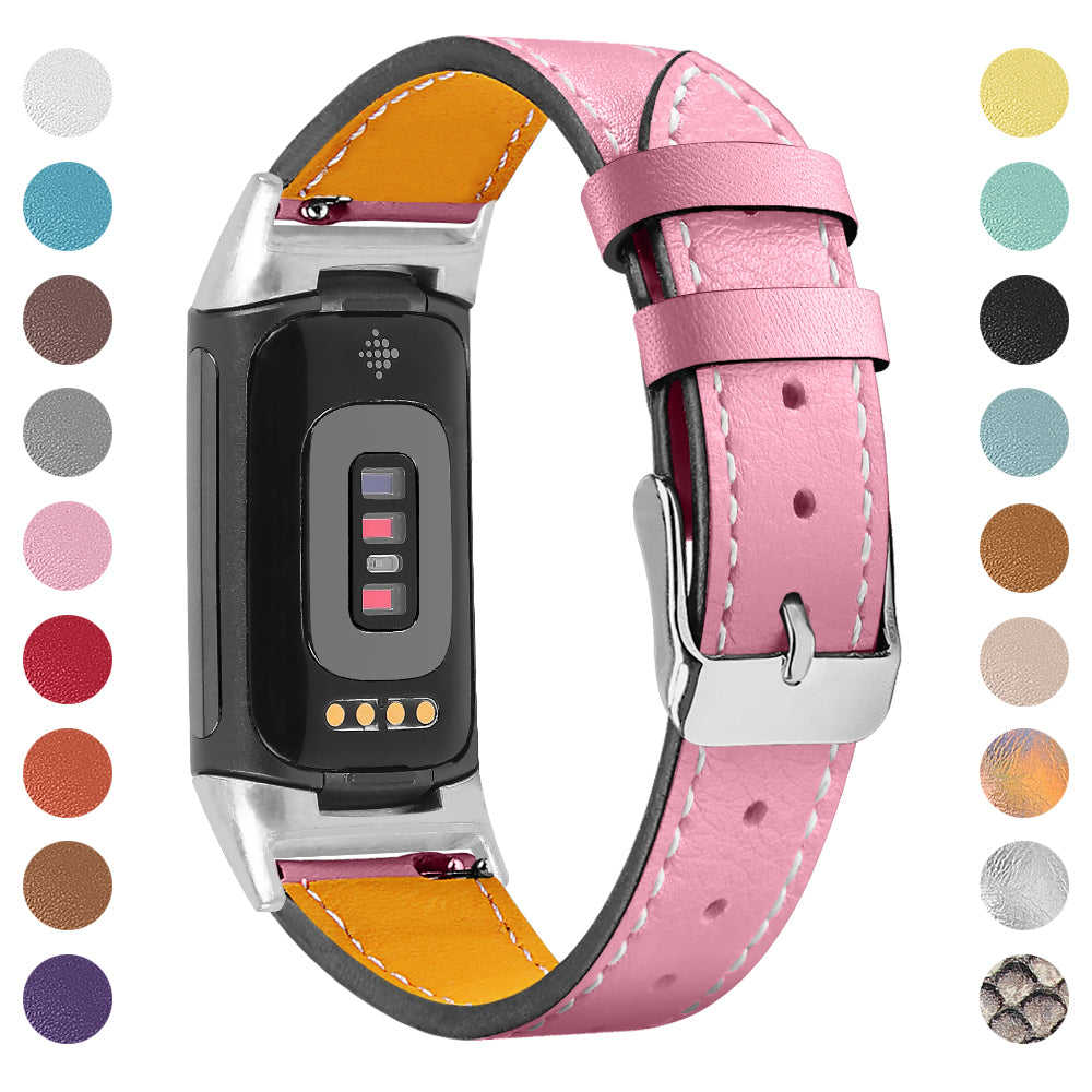 Smart Watch Charge5 First Layer Cowhide Leather Strap