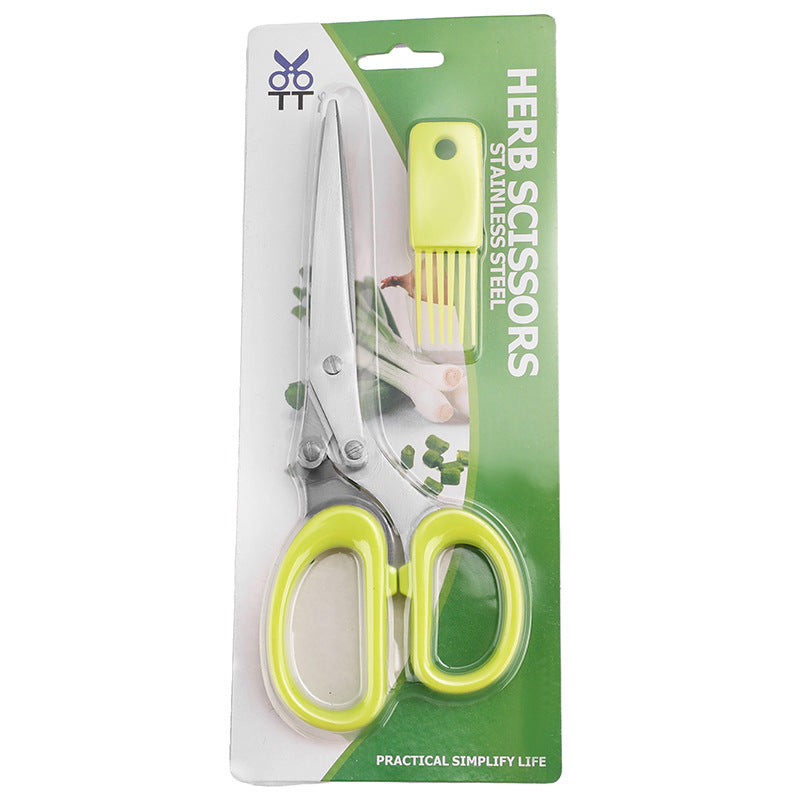 Kitchen Multi-functional Stainless Steel Chopped Green Onion Scissors