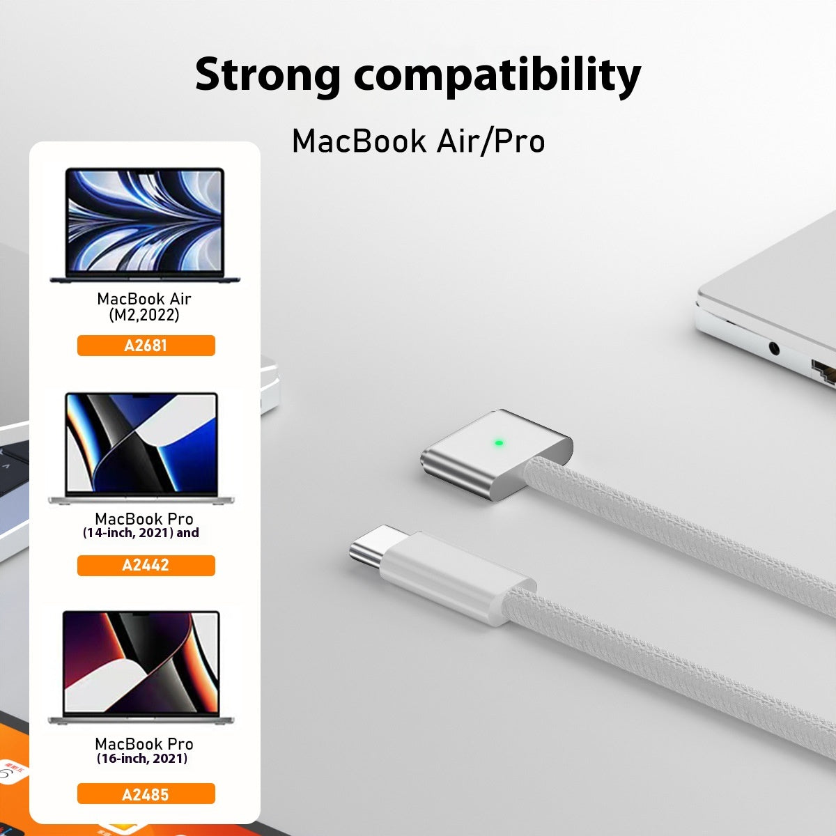 140W Magnetic TYPE-C To Magsafe3 Charging Cable