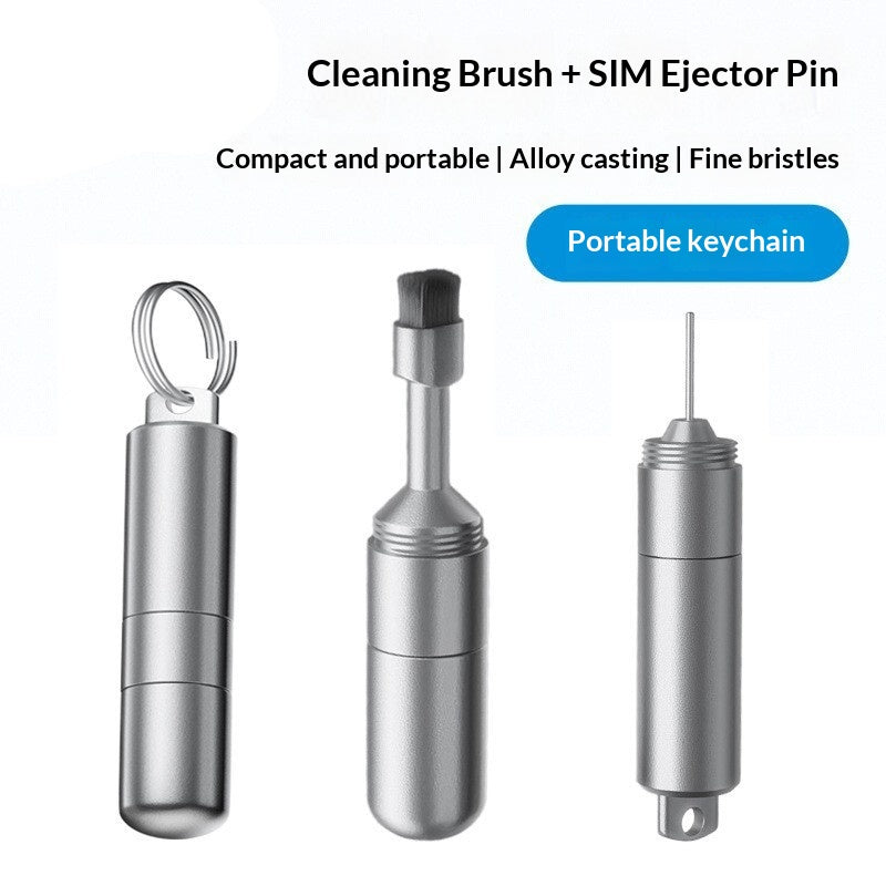 Card Pin With Cleaning Brush For Charging Port And Headphone Jack To Sweep Away Dust