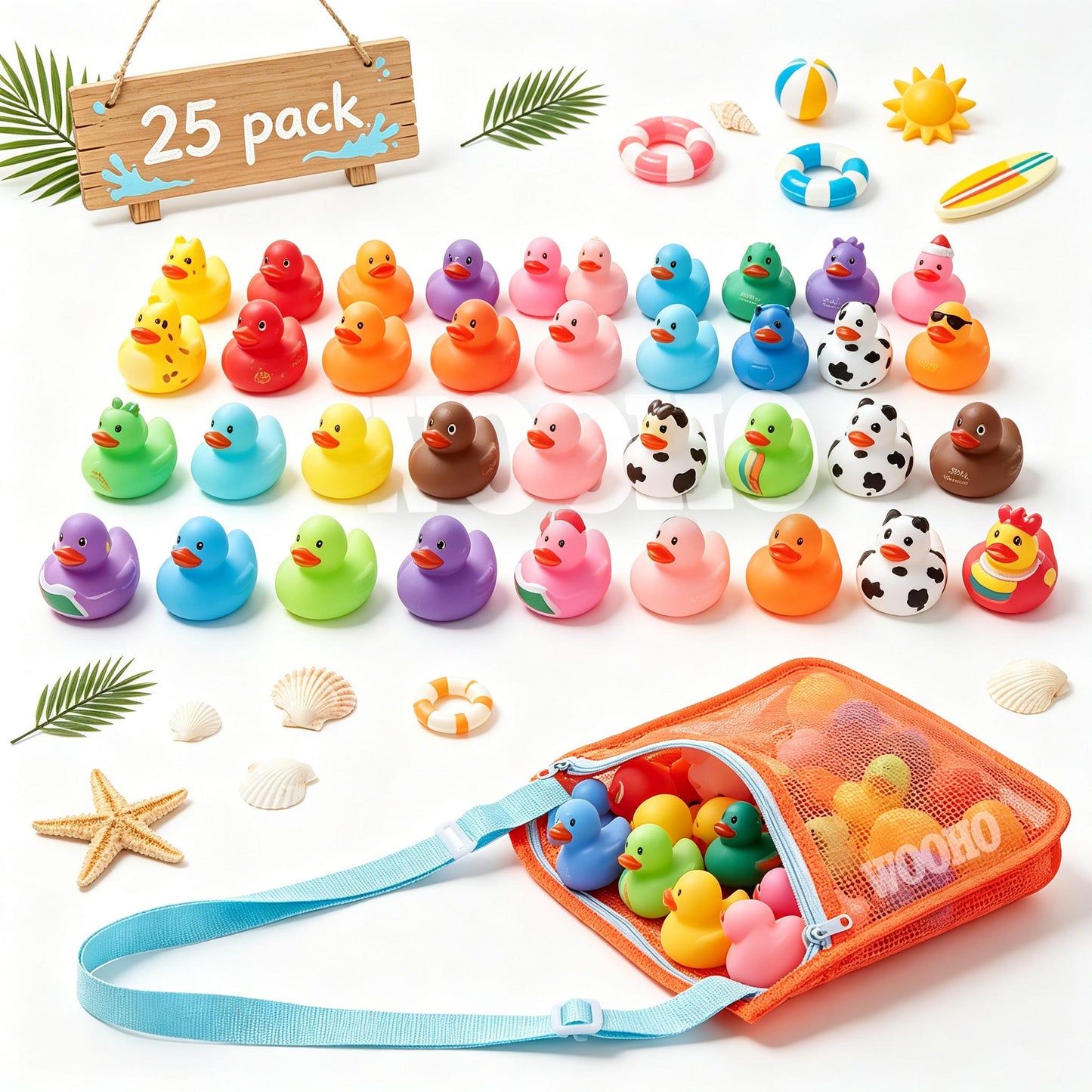 Assorted Cute Mini Rubber Ducks  Squeaky Bath Toys For Kids  Small Gifts For Pool, Beach, And Parties,Self-pickup Only.