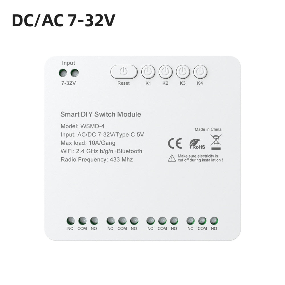 Graffiti Smart WiFi RF4 Channel Relay Remote Control