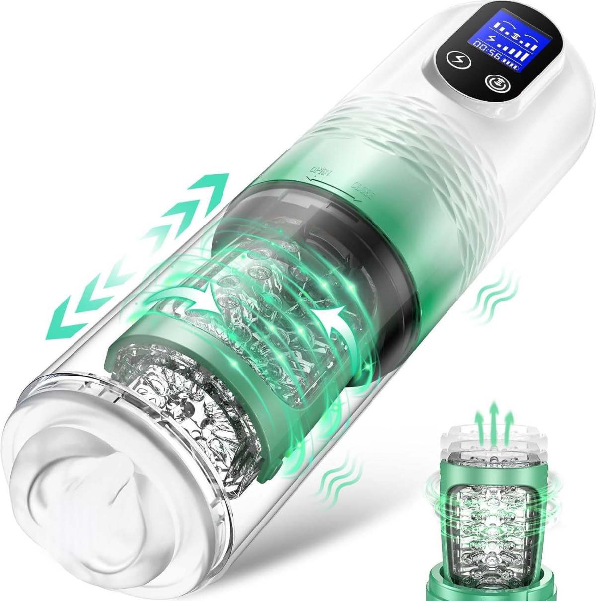 Red Diamond Fully Automatic Smart Male Masturbation Cup With Pulse And Telescoping Action Erotic Sex Toy
