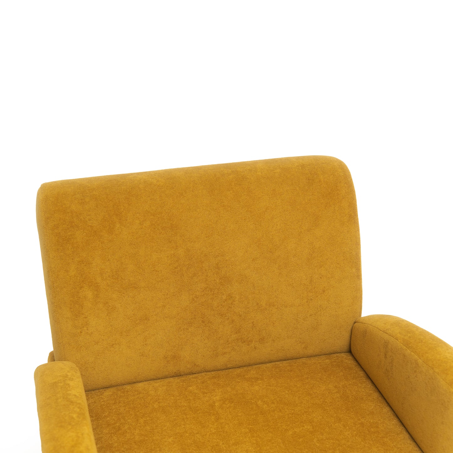 Lounge Chair, Accent Chair,28.15-inch Velvet Fabric Decorative Sofa, With Four Birch Legs, Suitable For Living Room, Study, Office Or Leisure Area, Turmeric