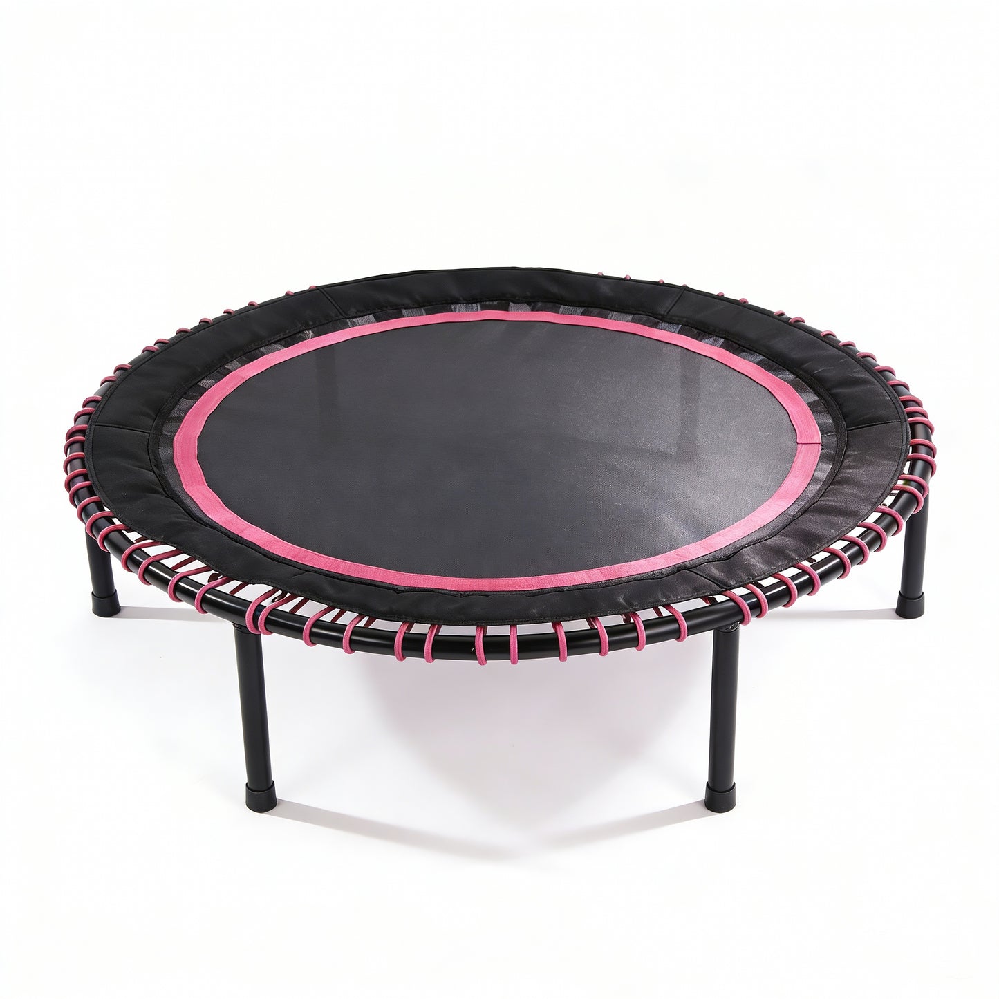 48 INCH Springless Mini Fitness Trampoline , Indoor Outdoor Exercise Rebounder For Quieter And Safer Workouts, Loading 450lbs, GYM Jumping Cardio Trainer ,Family Kids  Adult Exercise Trampoline
