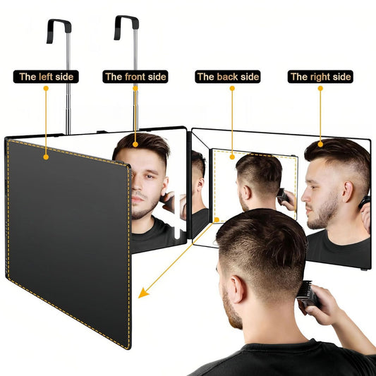 Amazon Bestseller Extendable Suspended Three-Sided Folding Makeup Mirror