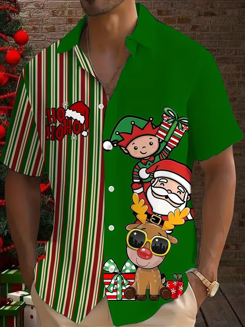New 3D Digital-Print Christmas Shirt