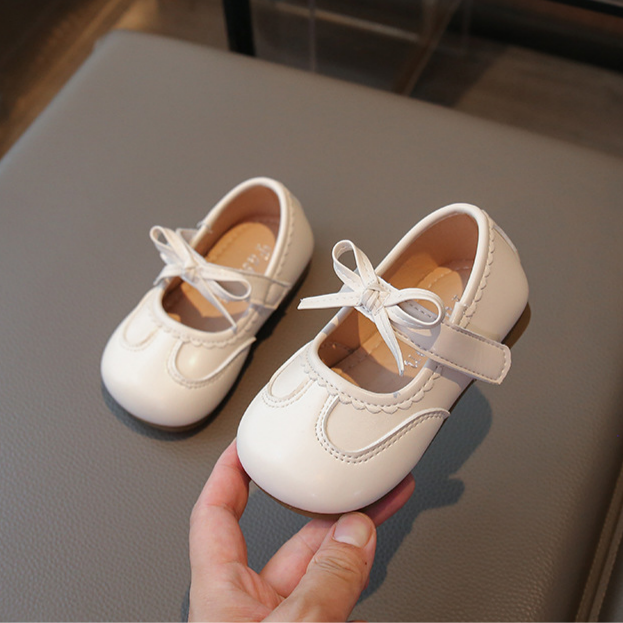 Sweet Bow Princess Shoes For Little Girls, Korean Edition Fashion, Single Shoes For Girls, Children's Shoes