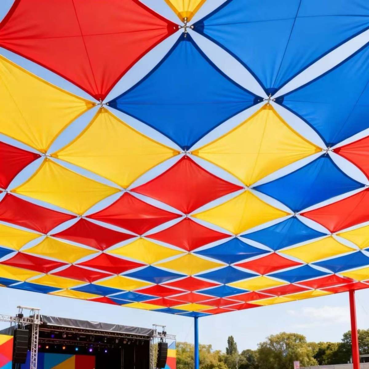 Four-corner Sunshade Sail With Accessories Multi-functional For Outdoor Patios Commercial Use And Travel