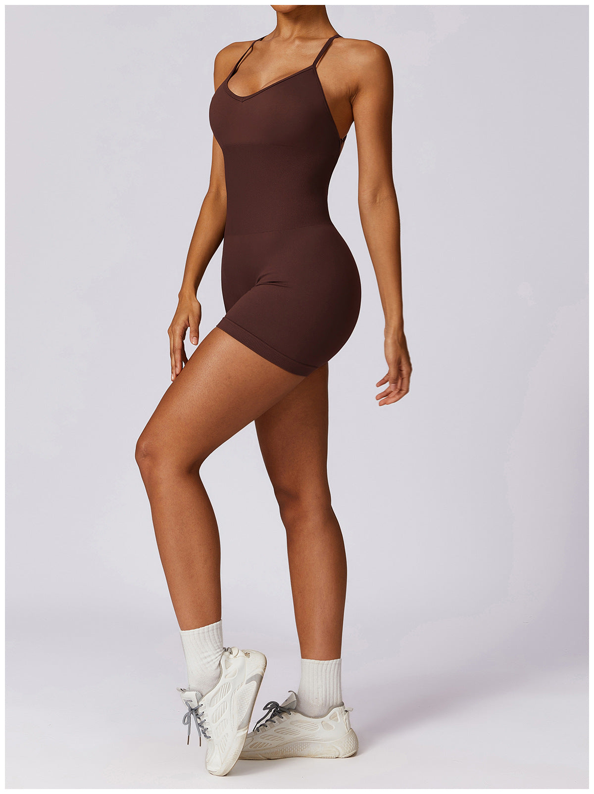 Women's Fashion Casual Hollow-out Beauty Back Seamless Yoga Jumpsuit