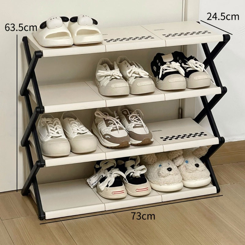 Multi-tier Foldable Shoe Cabinet For Home Entryway And Dorm Rooms