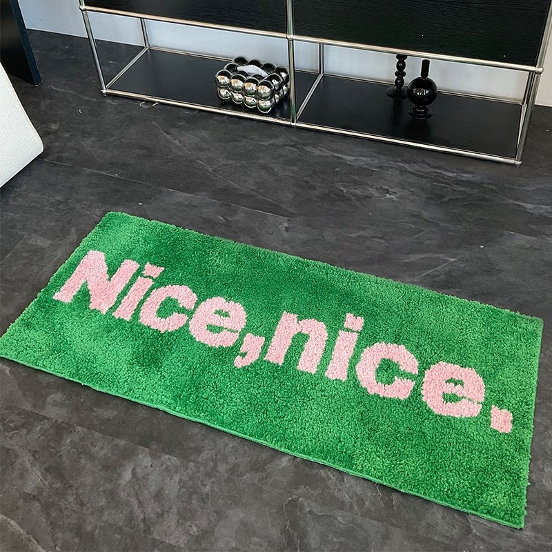 Flocked Floor Mat - Absorbent Bathroom Rug and Bedside Rug for Home Use