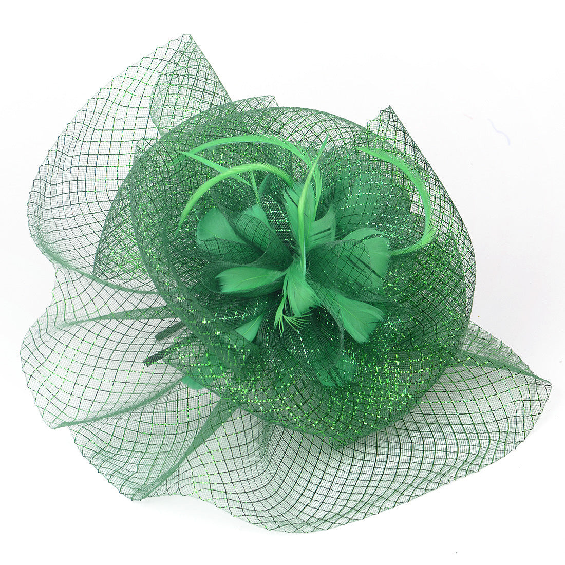 Tea Party Veil Feather Headdress Small Top Hat Performance Headpiece