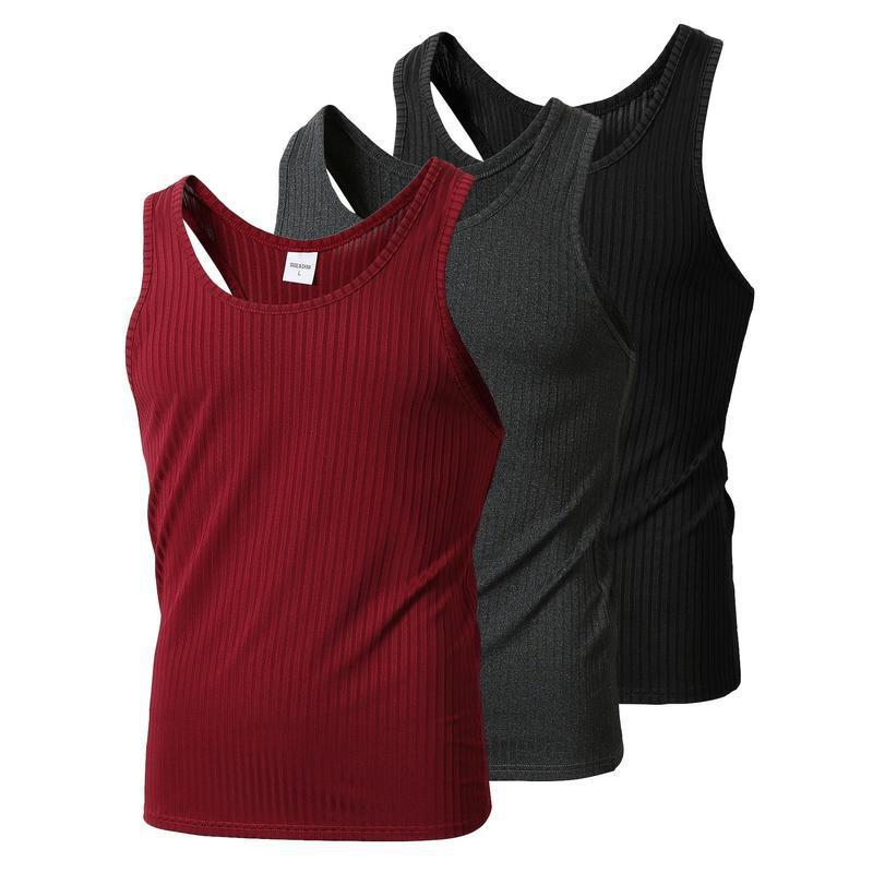 Men's Fitness Tank Tops Multi-Color 3-Piece Set