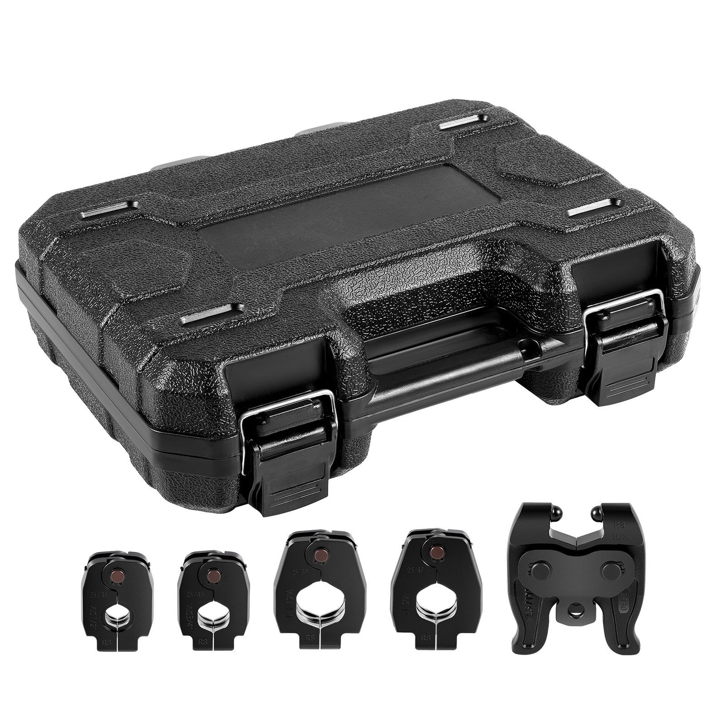 5PCS ProPress Pressing Kit For Compact Series Press Tools, 4PCS Press Rings 1 2, 3 4, 1, 1-1 4  & R8 Actuator For ProPress Copper Pipes, Compatible With 24KN Press Tools For 180 Operation