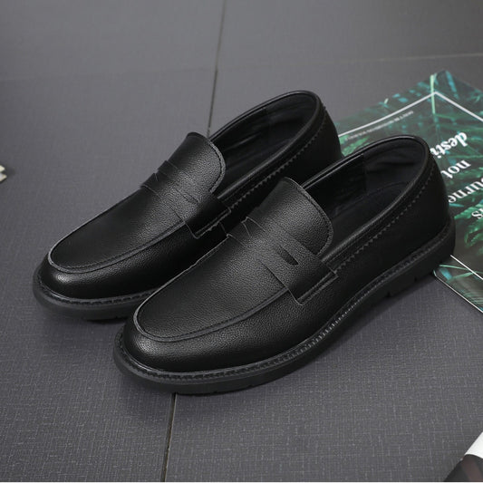 New Ultra-soft Men's Driving Casual Leather Korean Retro Slip-on Business Shoes