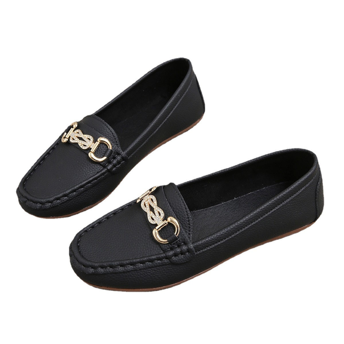 New Korean-style Round-toe Slip-on Loafers