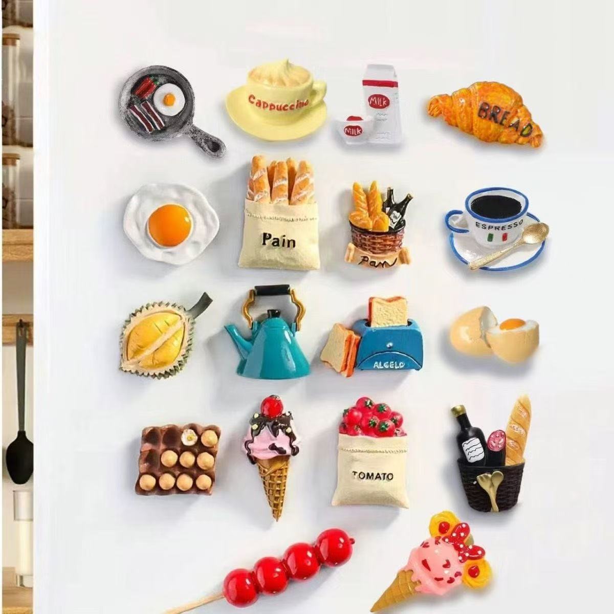3D Food Toy Decorative Creative Magnetic Stickers