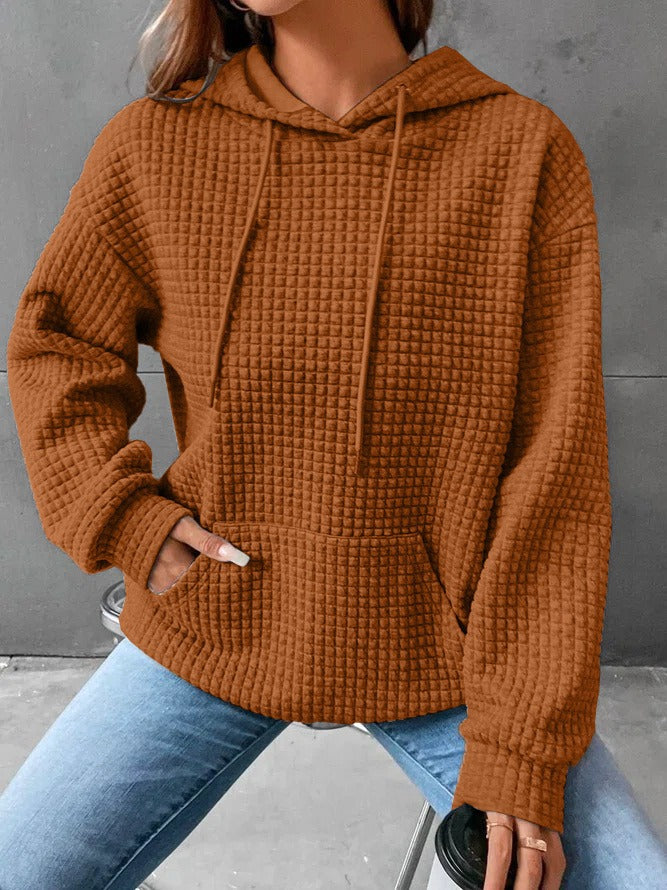 Women's Solid Color Crew Neck Long Sleeve Sweatshirt, New Arrival Elegant Basic Top For Autumn & Winter