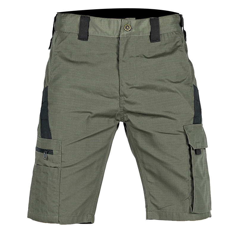 Cross-Border New Tactical Elastic Waist Shorts Men's Outdoor Camouflage Cropped Pants Summer Wear-Resistant Breathable Cargo Shorts