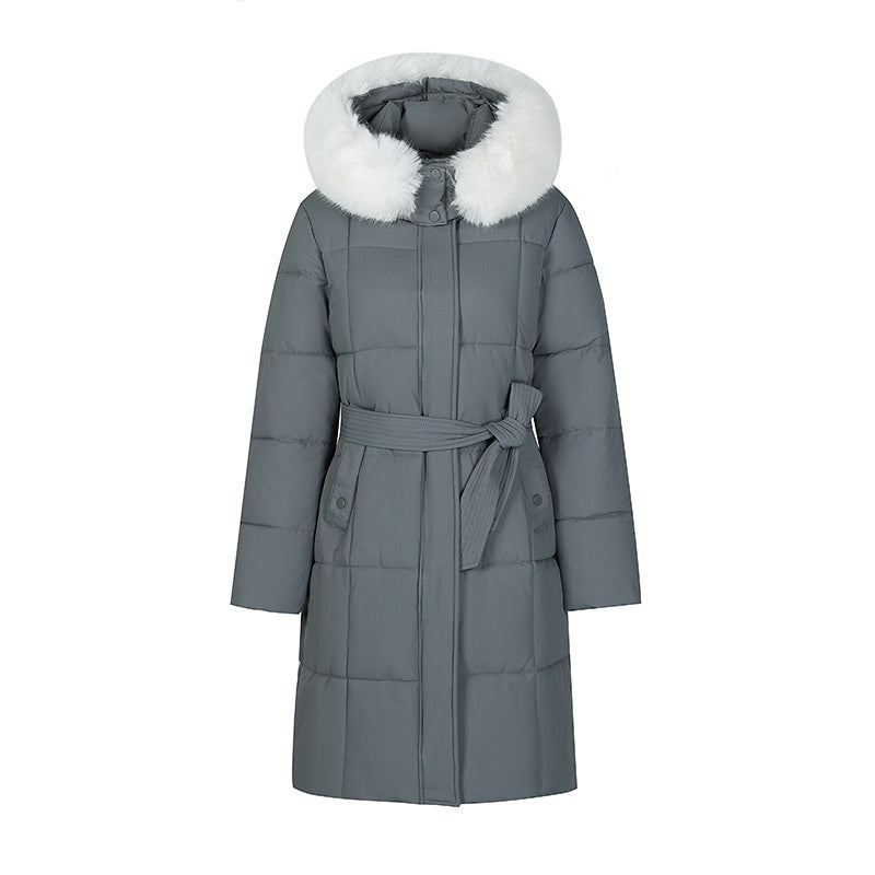 Big Fur Collar Women's Mid-length Winter Loose Korean Style Padded Down Jacket