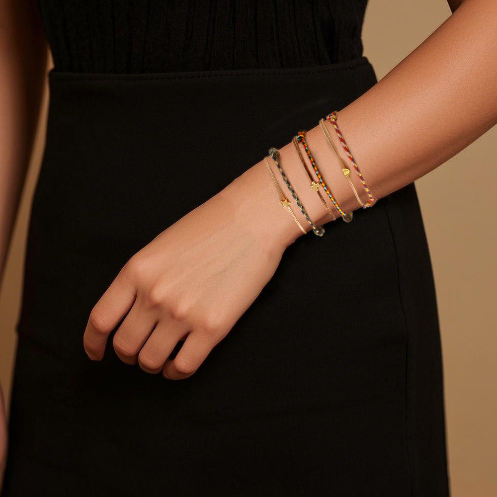 Cross-border Hot Selling Fashion Simple Handmade Woven Four-color Bracelet Couple Girlfriends Gifts For Men And Women XINGX Bracelet