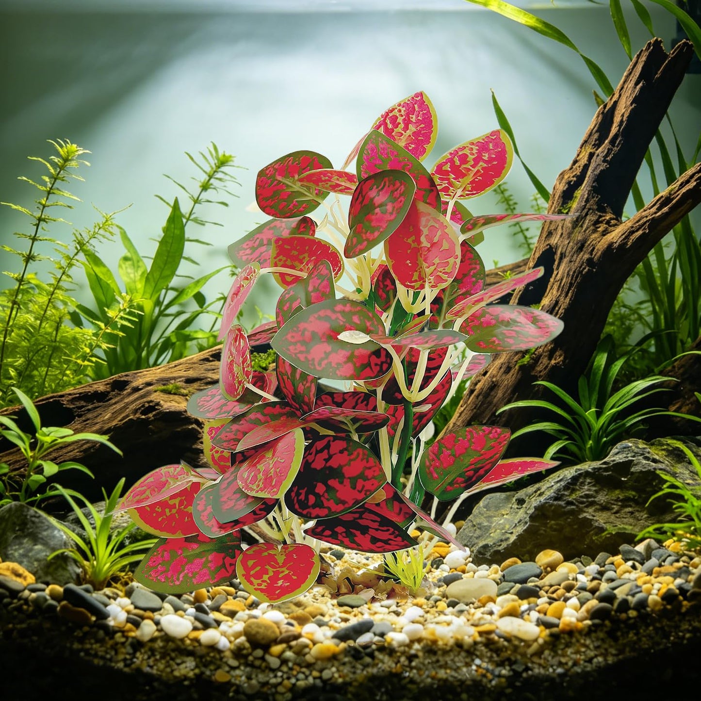 Silk Aquarium Plants 2-Pack, 8.6-inch Artificial Aquarium Silk Plants -  Simulated Fish Habitat Decor, Safe Silk Plants For Aquariums Fish Fishbowl