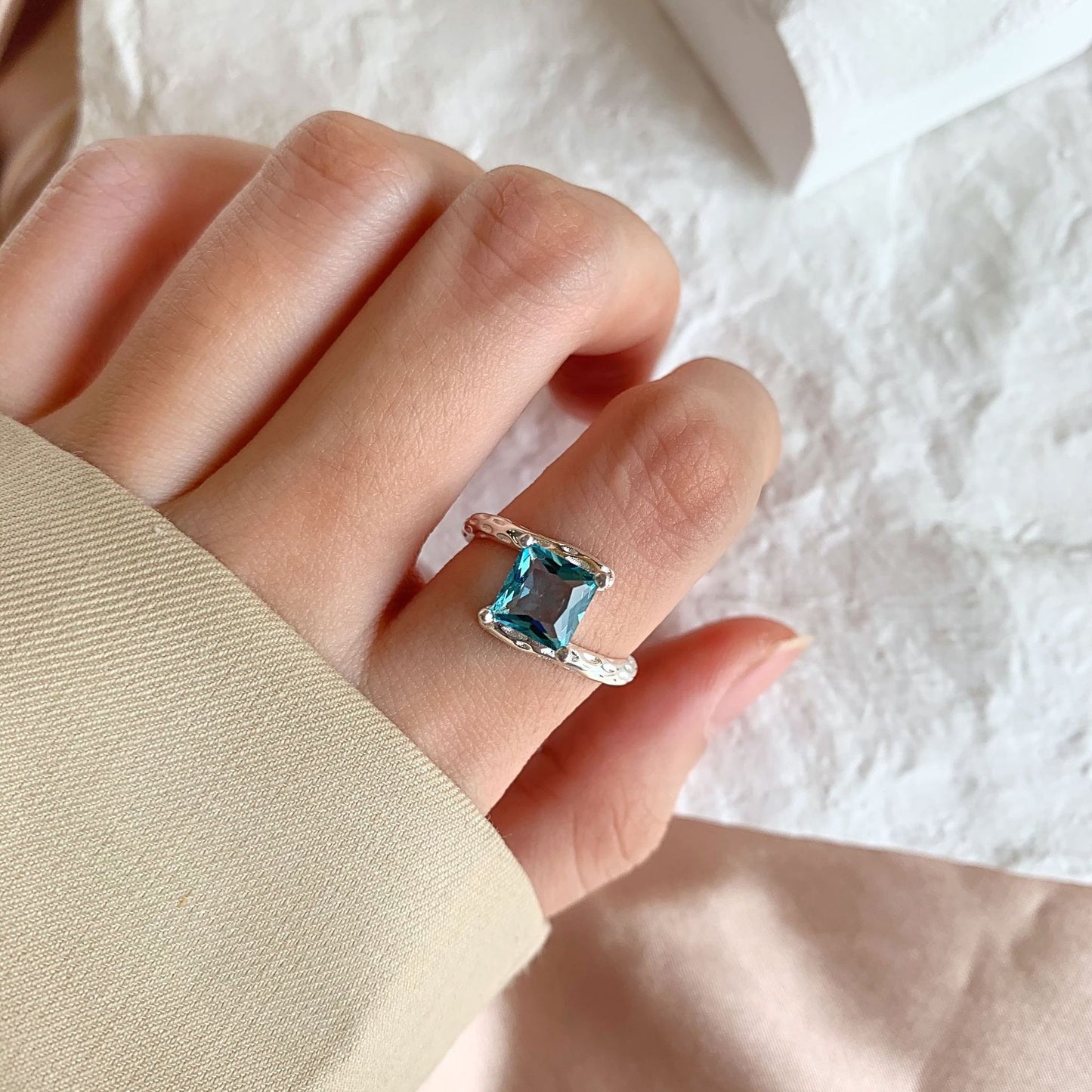Korean Style 925 Sterling Silver Ring Female Ins Style Niche Design