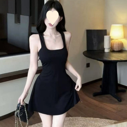 Womens Fashion Lace-Patchwork Strap Dress