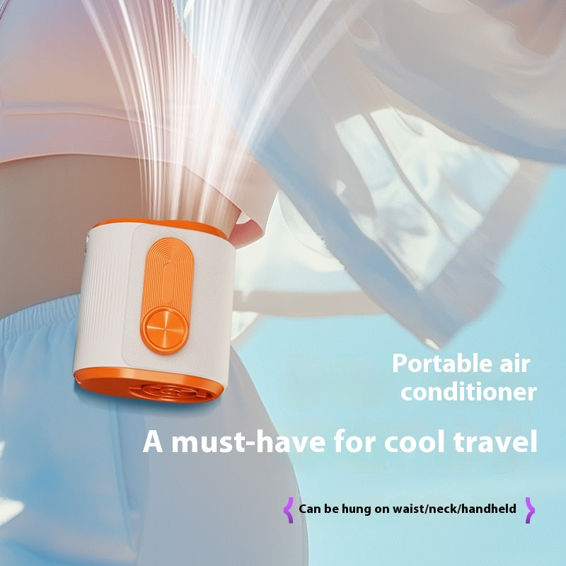 USB Charging Digital Display Portable Outdoor Wind Hanging Neck Fan