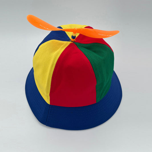 Men's And Women's Matching Helical Blades Color-Contrasting Patchwork Bold And Playful Style Fishing Hat Suitable For Daily Outdoor Use