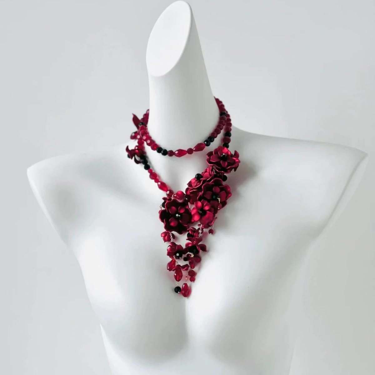 Handmade Beaded Flower Necklace And Waist Chain Accessory