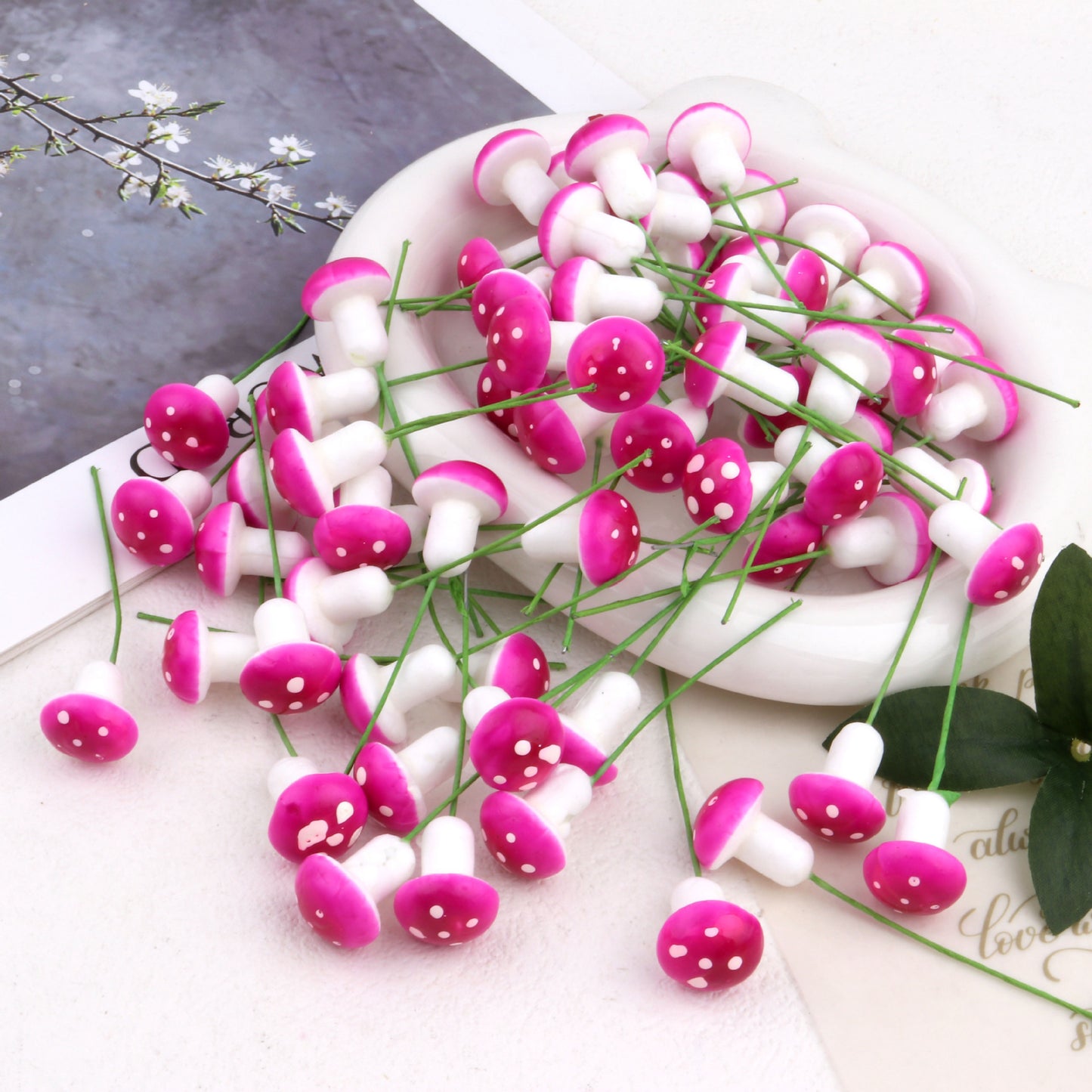 Simulation Colorful Small Mushroom Foam Ornament Bonsai Accessories