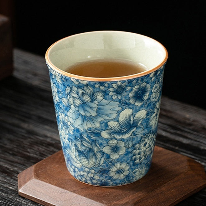 Single Blue-and-white Porcelain Teacup For Tea Tasting For Home Use