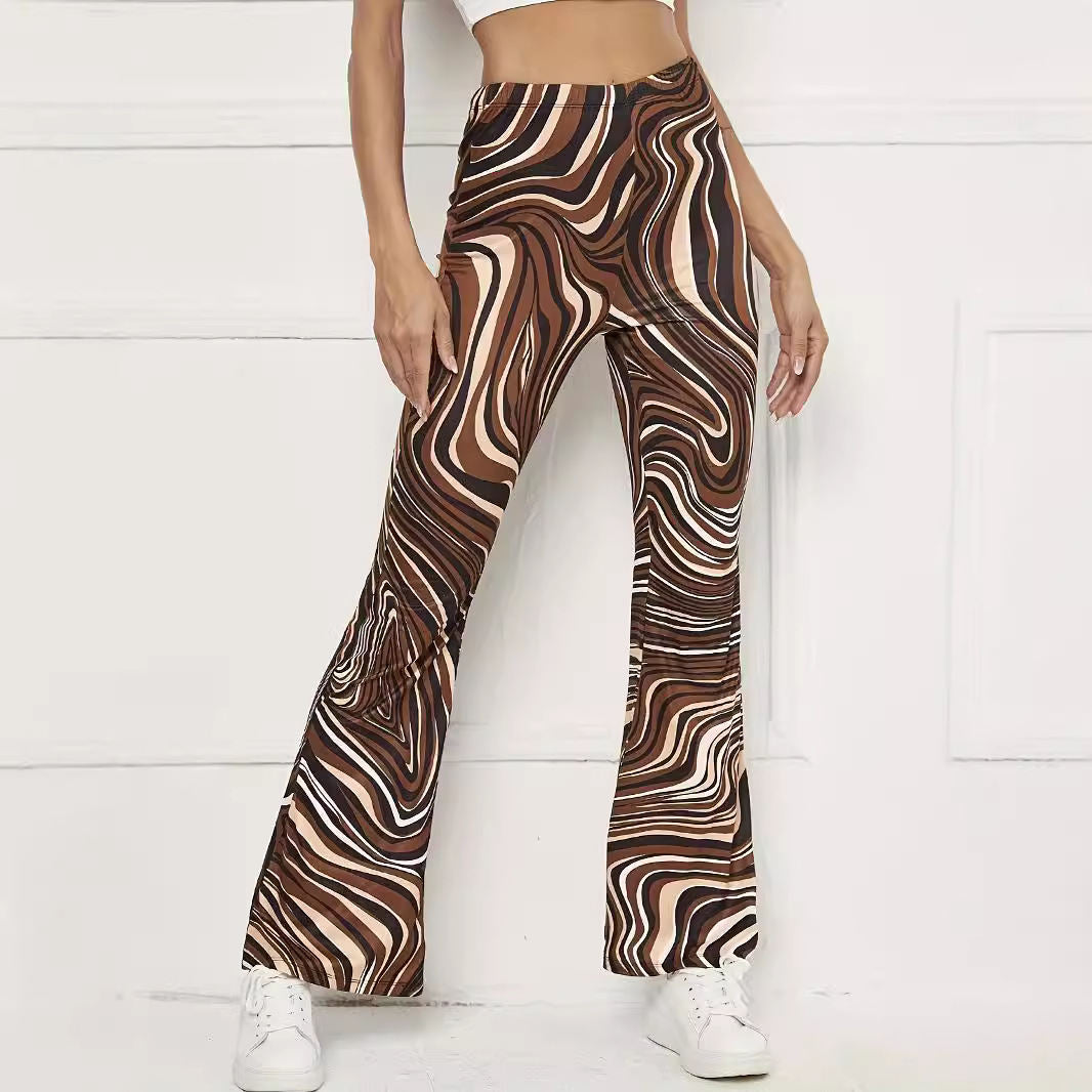 Draped Straight-leg Floor-length Casual Pants For Running And Fitness