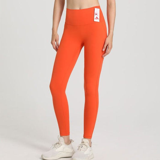 High Elastic Lycra Yoga Pants Women's One-piece Seamless Nude Feel Fitness