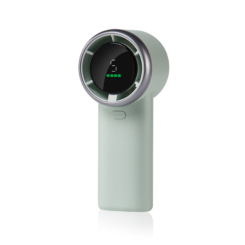 Handheld High-speed Turbine Fan Outdoor Cooling Portable Violent Wind USB Battery Digital Display Desktop