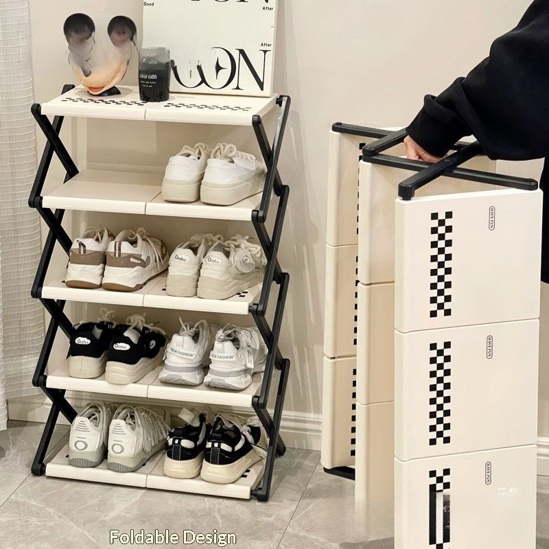 Multi-tier Foldable Shoe Cabinet For Home Entryway And Dorm Rooms