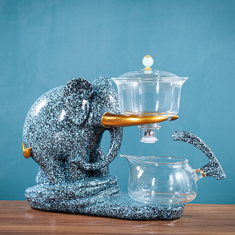 Glass Kung Fu Tea Set Home Jixiang Lazy Automatic Tea Set Office Tea Infuser Company Activity Gifts