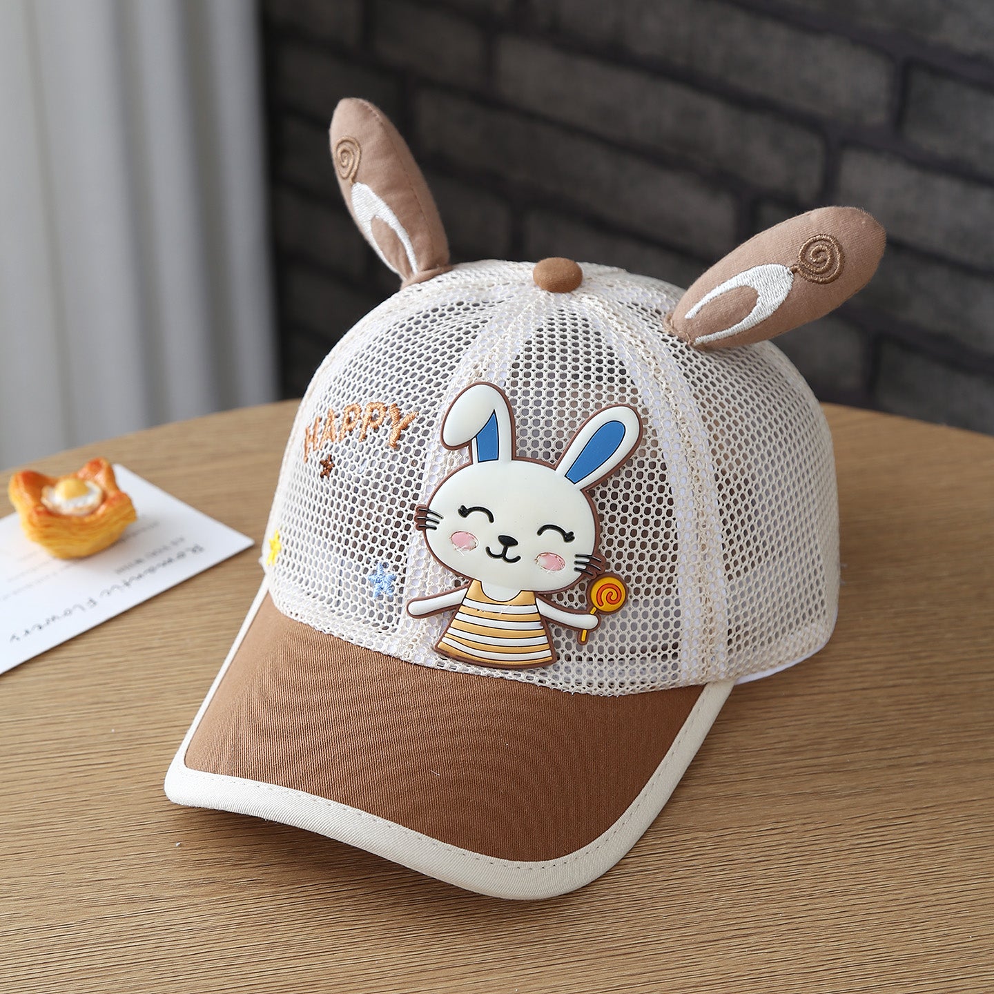 Children's Candy Rabbit Cute And Fashionable Net Scarf Baseball Cap For Summer - Boys And Girls' Sun Hat For Outdoor Travel - Duckbill Cap For Babies