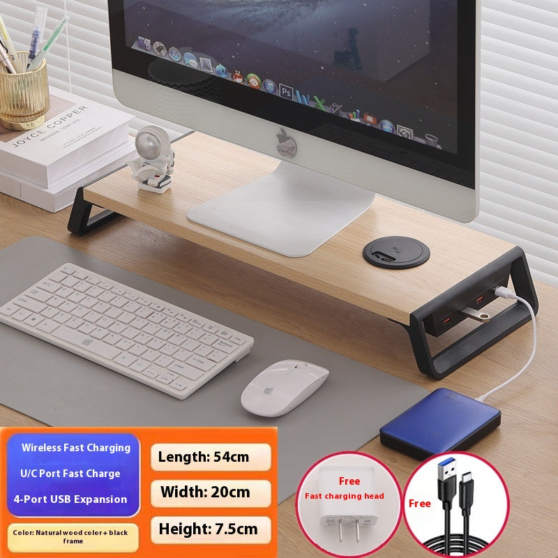 USB Docking Station Wireless Charging Storage Multi-function Indicator Light Bracket